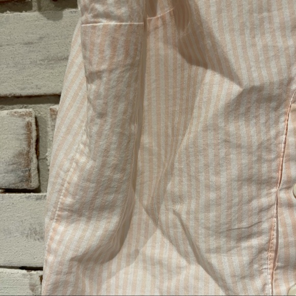 1.State ruffle asymmetrical button stripe tank - Picture 6 of 7